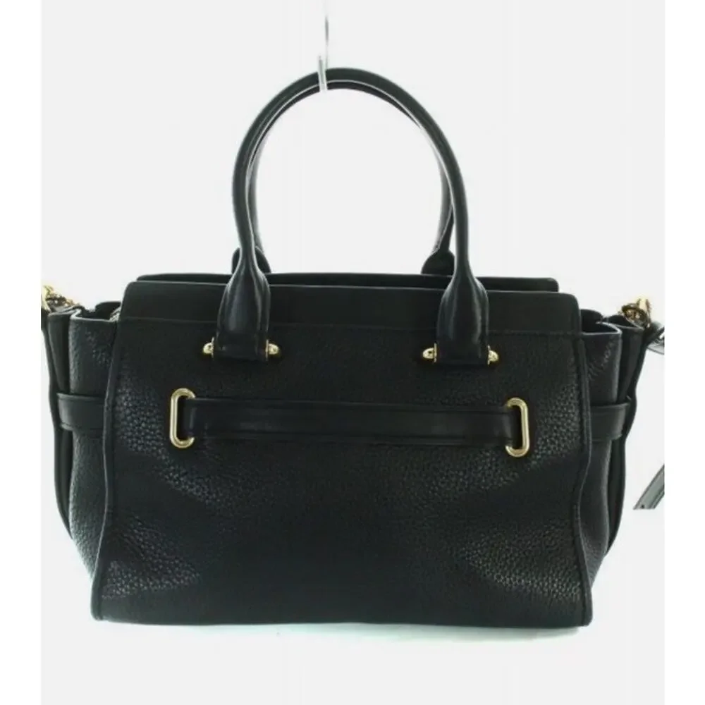Coach Swagger 27 Satchel Black Pebbled Leather Gold Hardware NWOT Crossbody Read